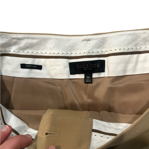 Talbots Heritage Women’s Size 10P Khaki Dress Pants petite straight leg - Picture 4 of 9